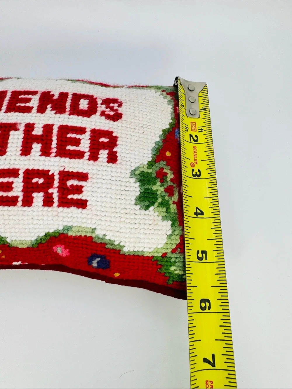 Needlepoint Christmas Holiday Throw Pillow 8